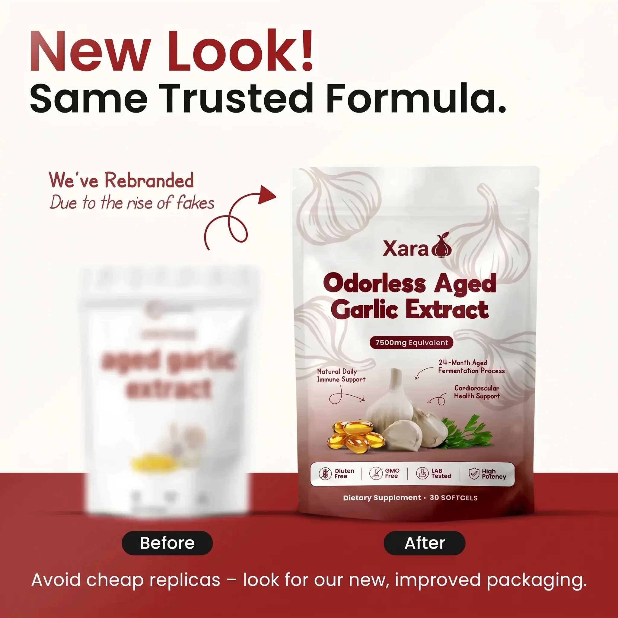 Aged Garlic Extract - 7500mg Odorless Softgels - Image 2