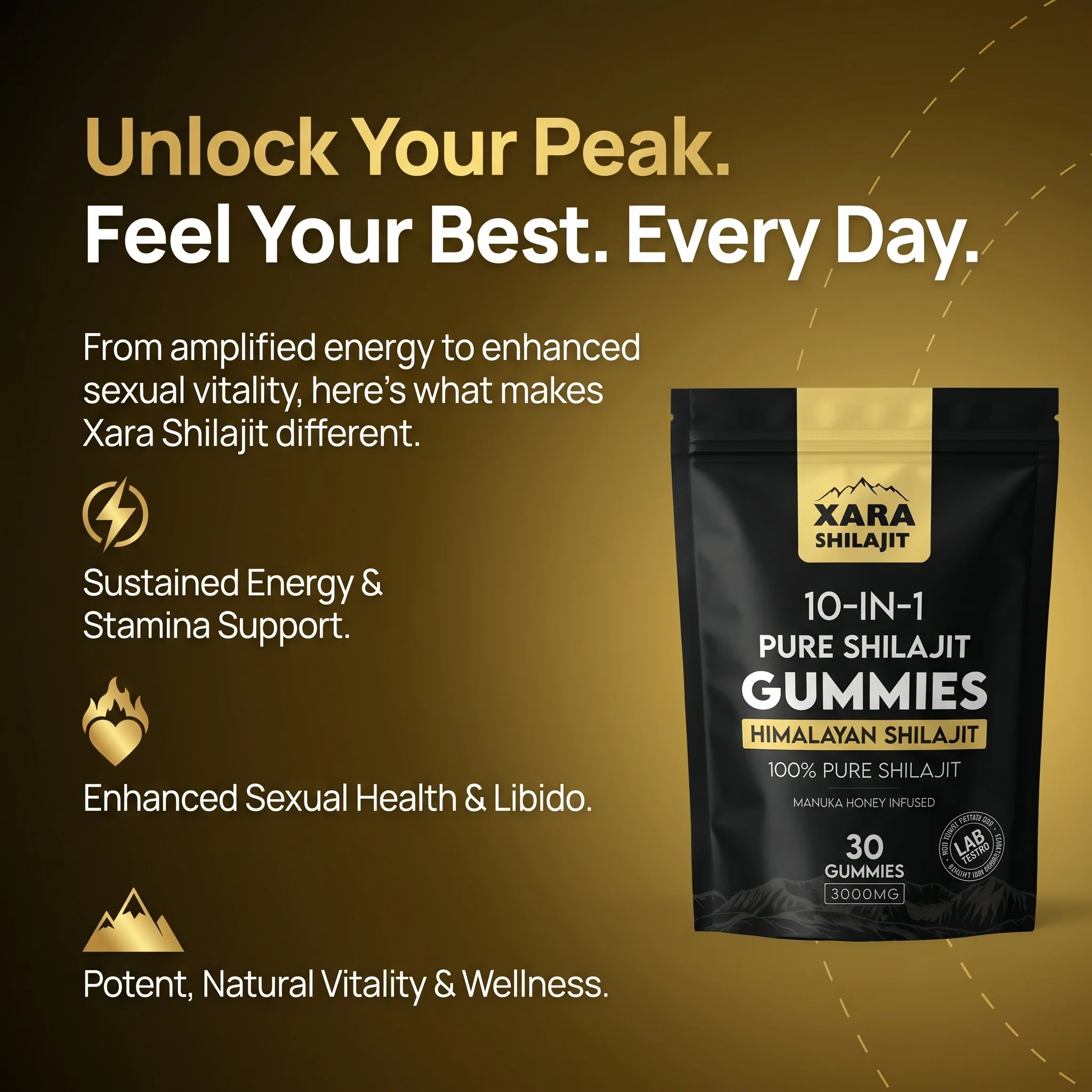 XARA SHILAJIT® Pure Shilajit Gummies upgraded formula - Image 2