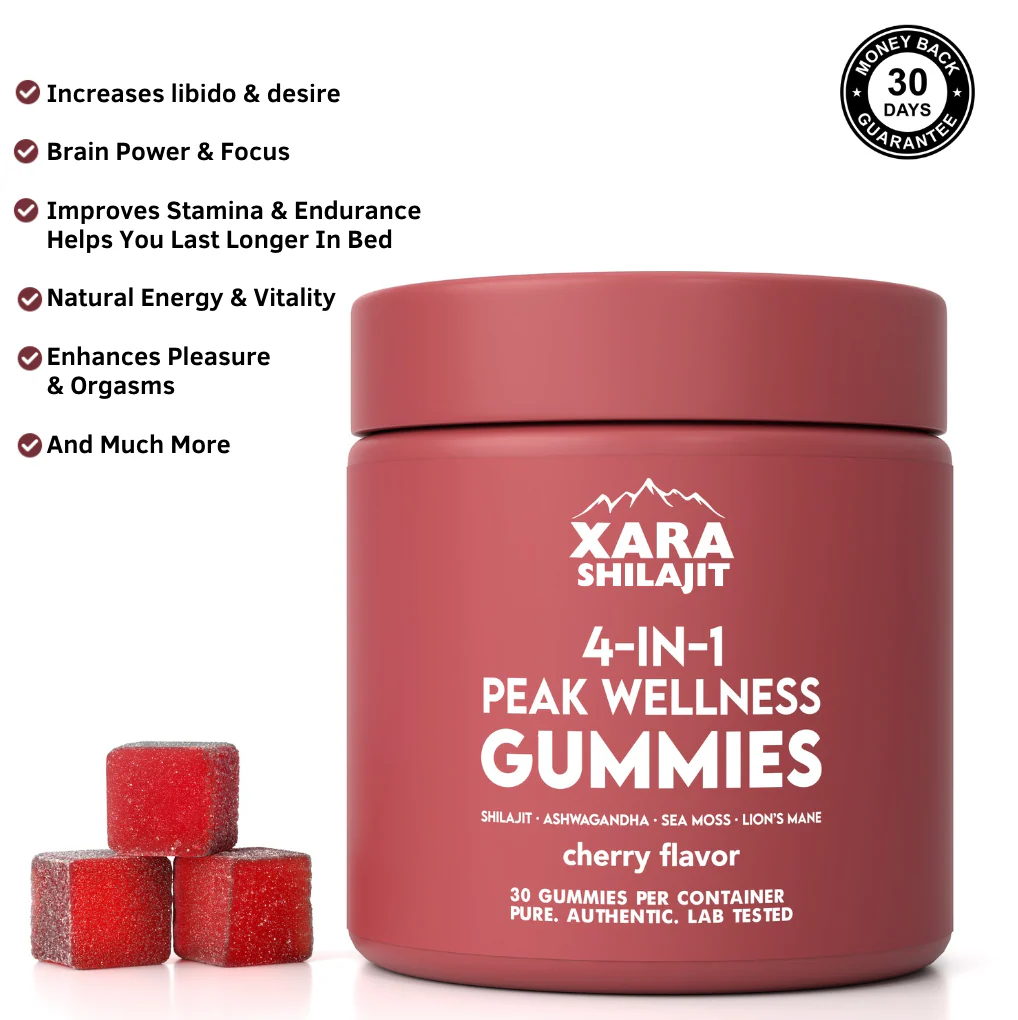 Xarashilajit® 4-in-1 Peak Wellness Gummies for men and women - Image 2