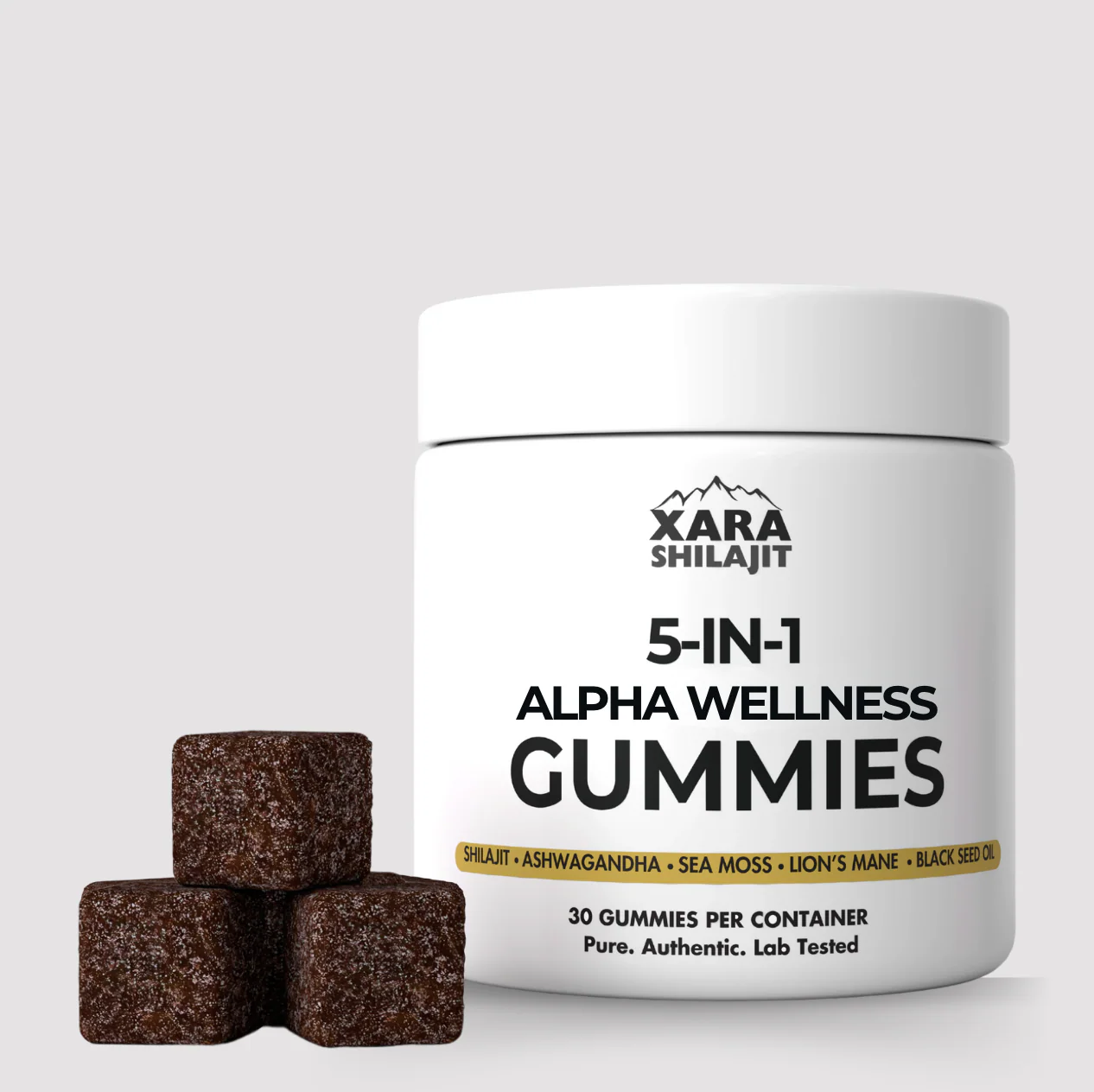 Xarashilajit® 5 in 1 Alpha wellness gummies for men and women